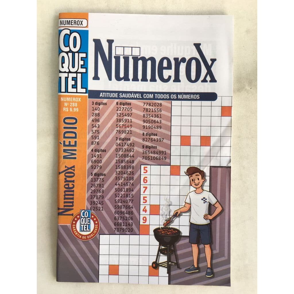 Passatempo Coquetel Numerox Nível Médio 43 Jogos