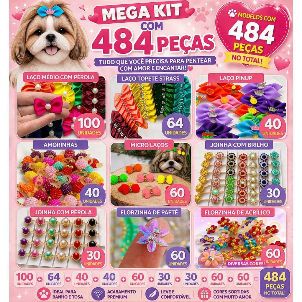 Laços Pet, LACINHOS para Pets – Lacinhos Pet Topete Banho & Tosa - Lacinhos Pet Atacado