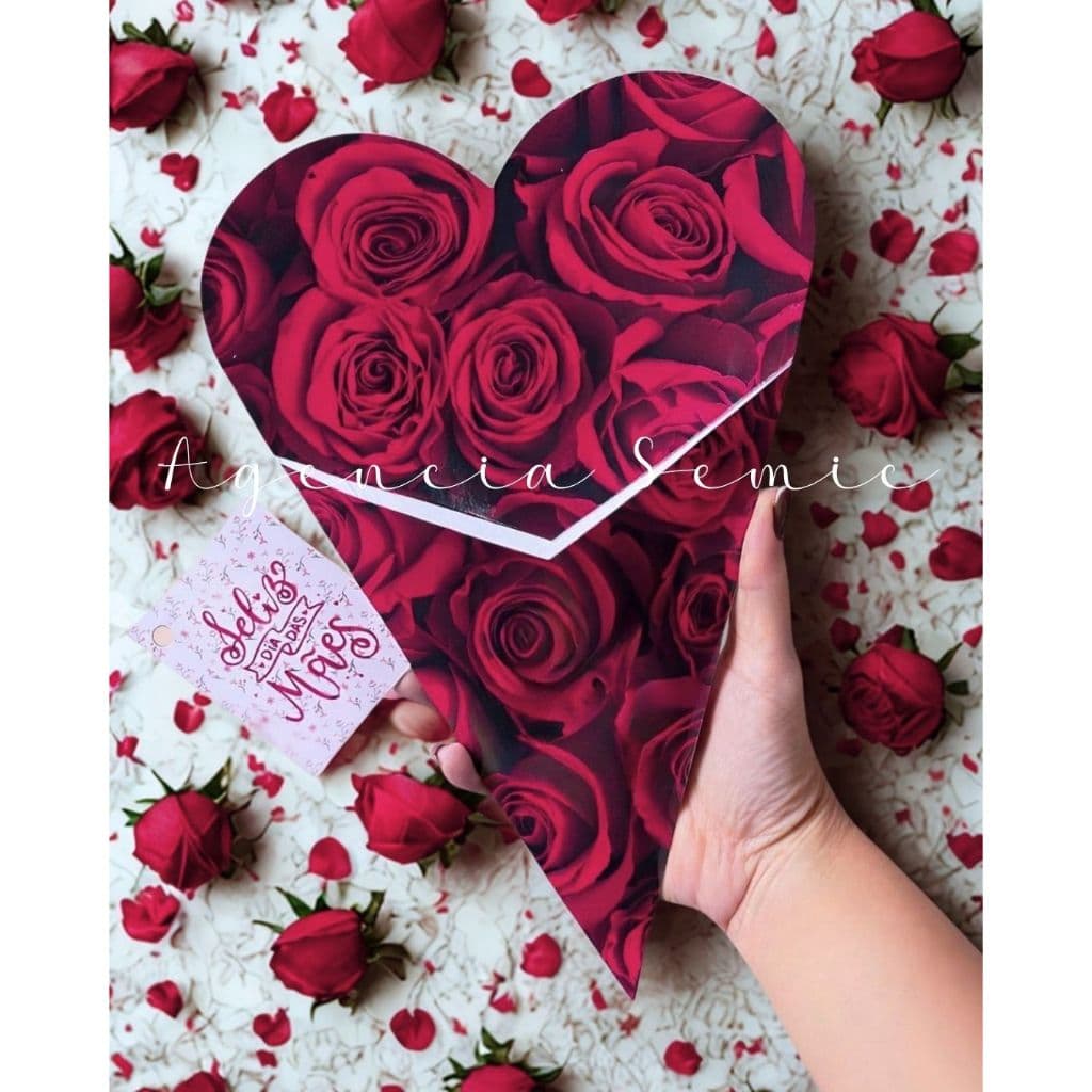 3/5/10 Caixa Buquê Personalizada + TAG - P/ 5 Bombons - Dia das Mães - Florais