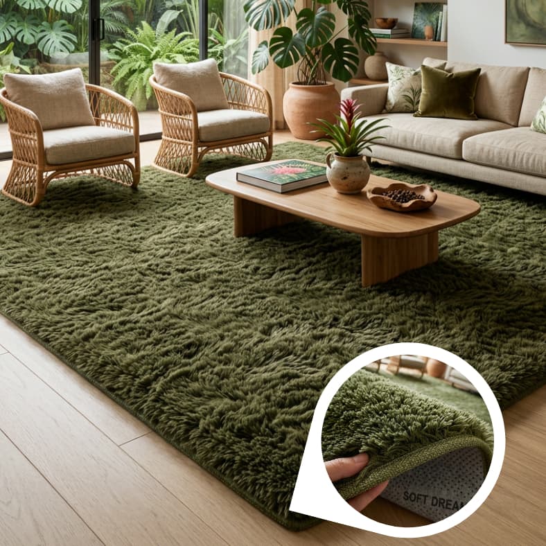 Tapete exclusivo 3,00x2,00 luxo Grande e Peludo Sala Quarto Hall de Entrada Recepção