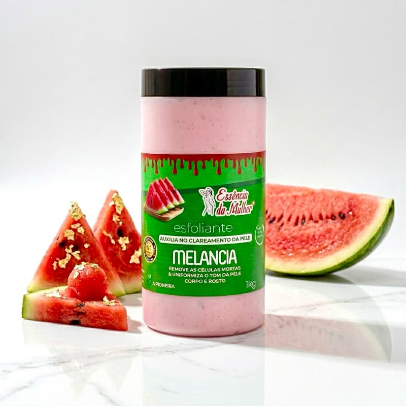 Esfoliante Melancia 1kg Clareador de Manchas Axilas e Virilha - Corpo e Rosto Essência da Mulher