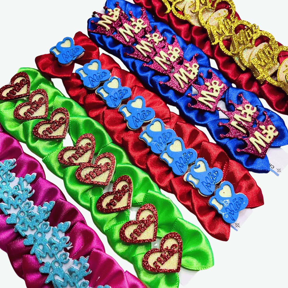 Laços Pet Dia das Mães Kit 32 unidades Festa Comemoração Tamanho G 5cm Lacinho Cachorro Pet