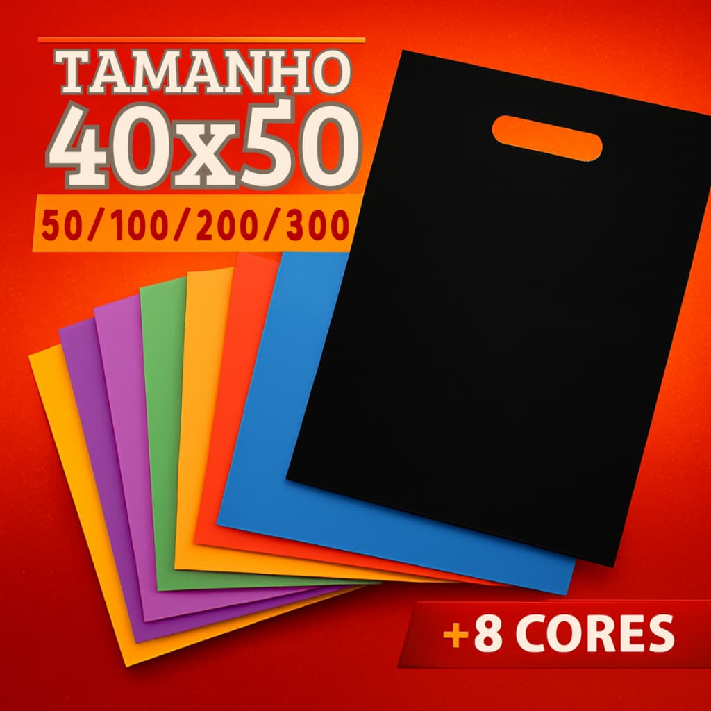 Sacola Boca De Palhaço 40x50 100/200/300 Unidades Sacolinha P/ Lojas