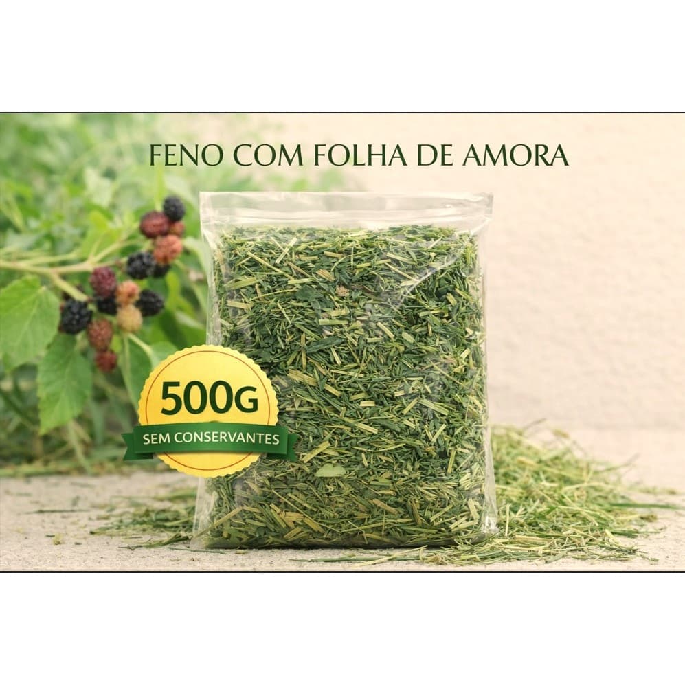 Feno Coast Cross com Folhas de Amora - 500g NUTRIPANSPETS