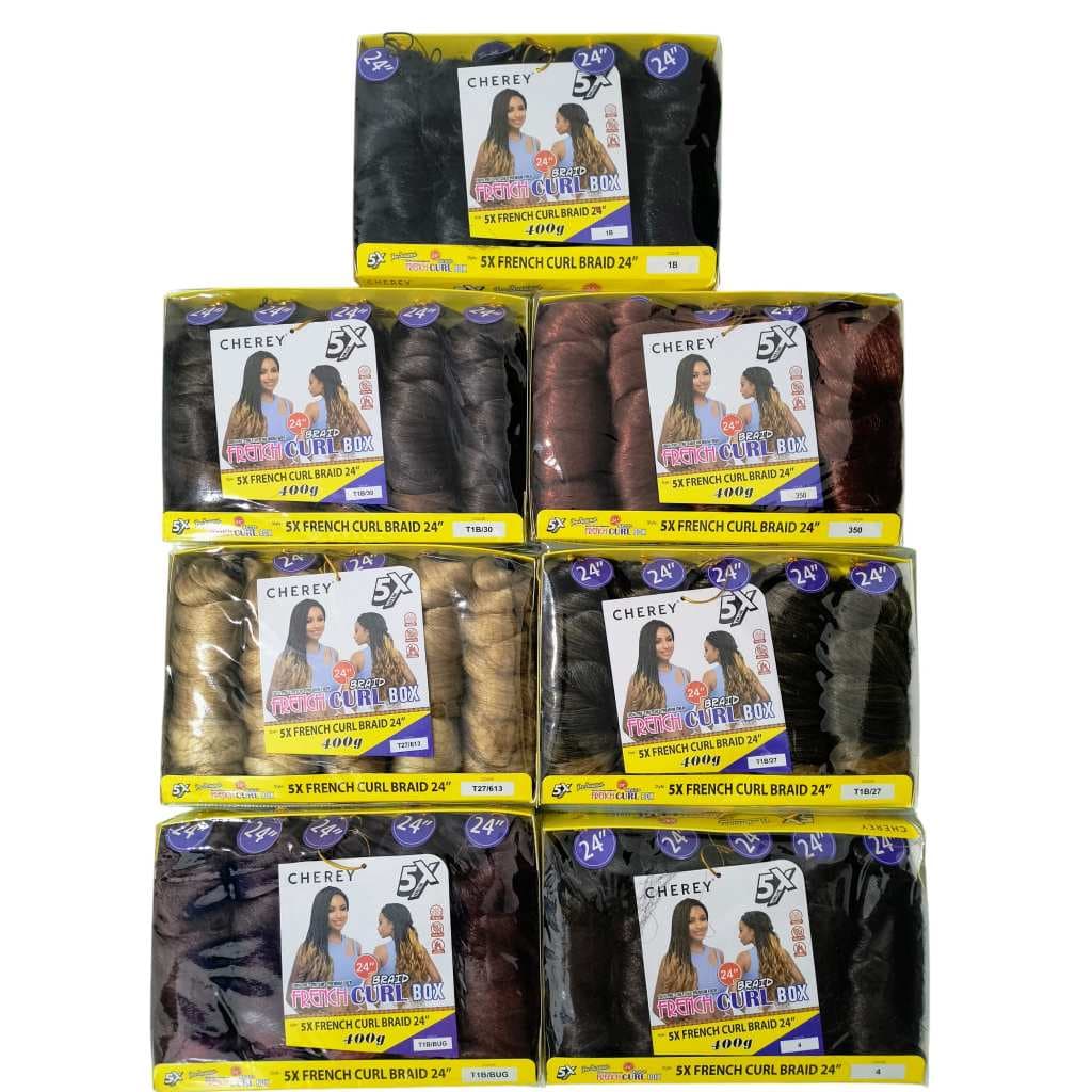 French Curl 400g (5X) Box Braids Fibra Sintética Premium da Cherey – ENVIO IMEDIATO