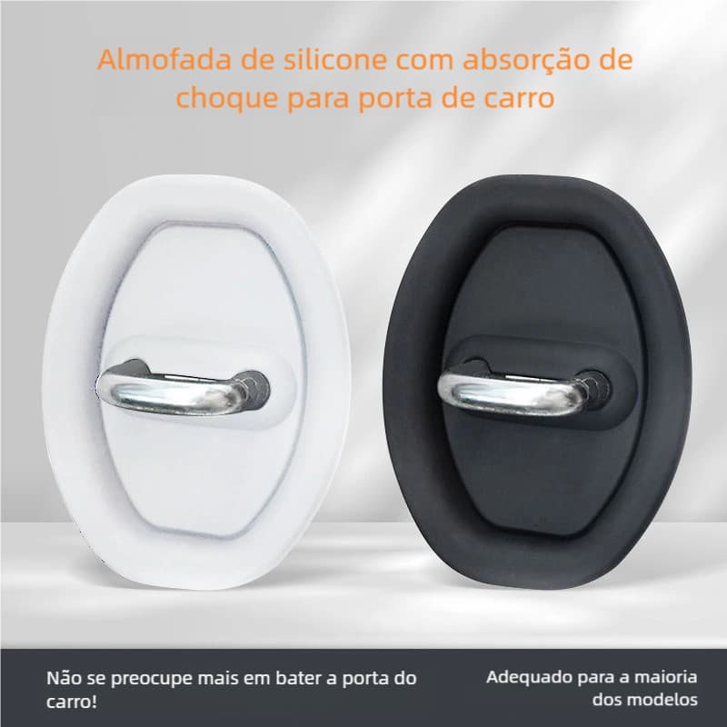 4 Peças Borracha Amortecedor - Protetor Anti Impacto Fechadura Porta do Carro