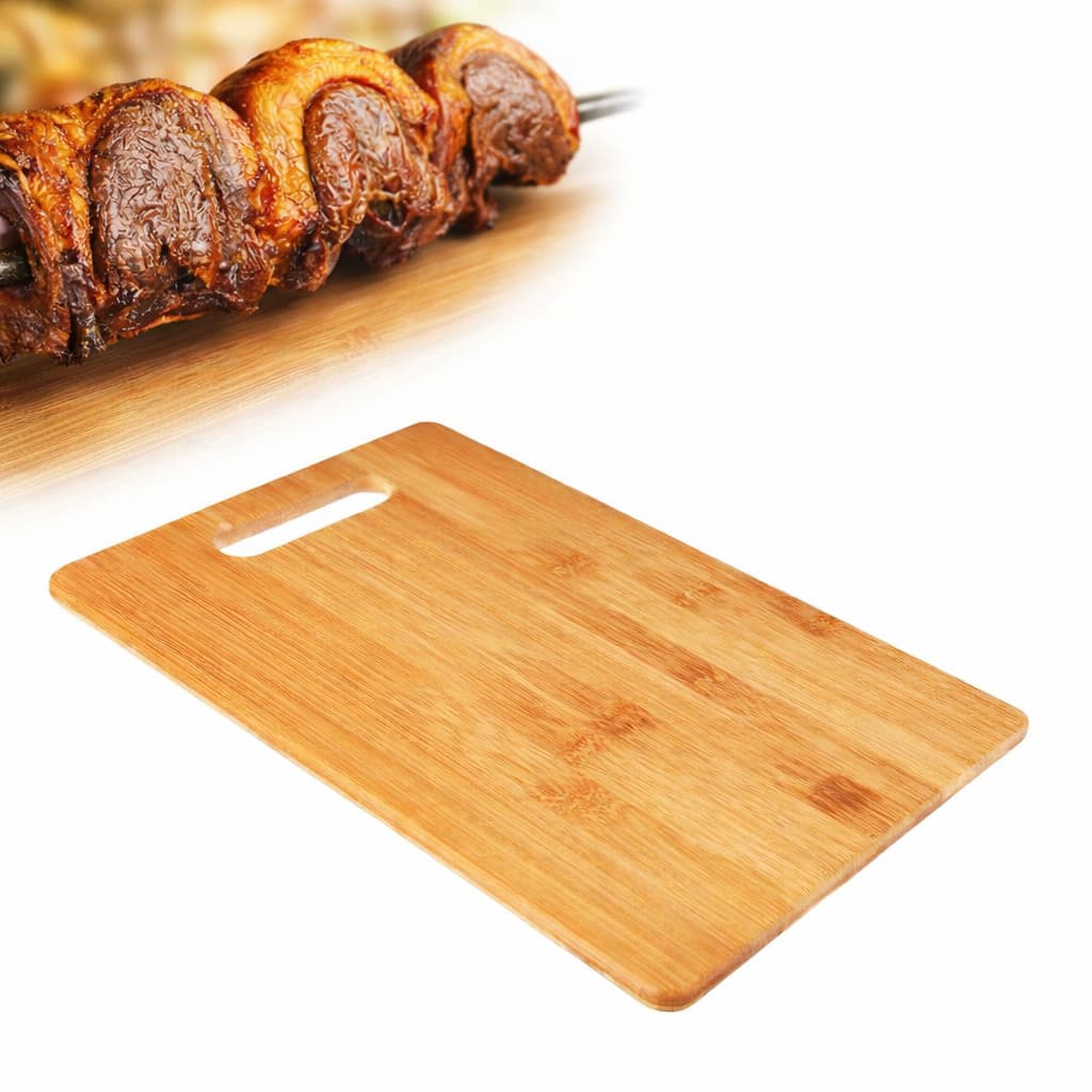 Tábua de Corte  Gourmet Estilo Bambu Para Carne Churrasco 30x20 ou 30x30 ou 37x15