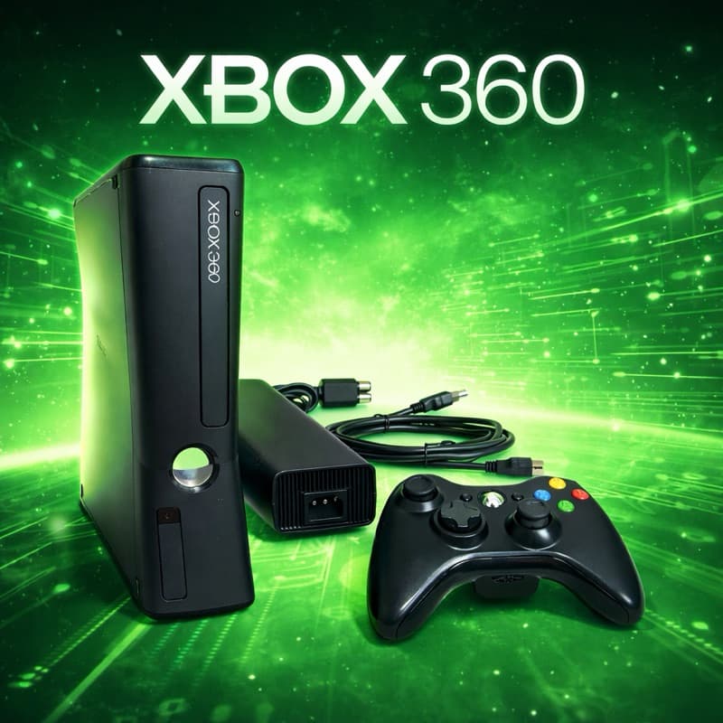 Videogame Xbox 360 com controle fonte Completo