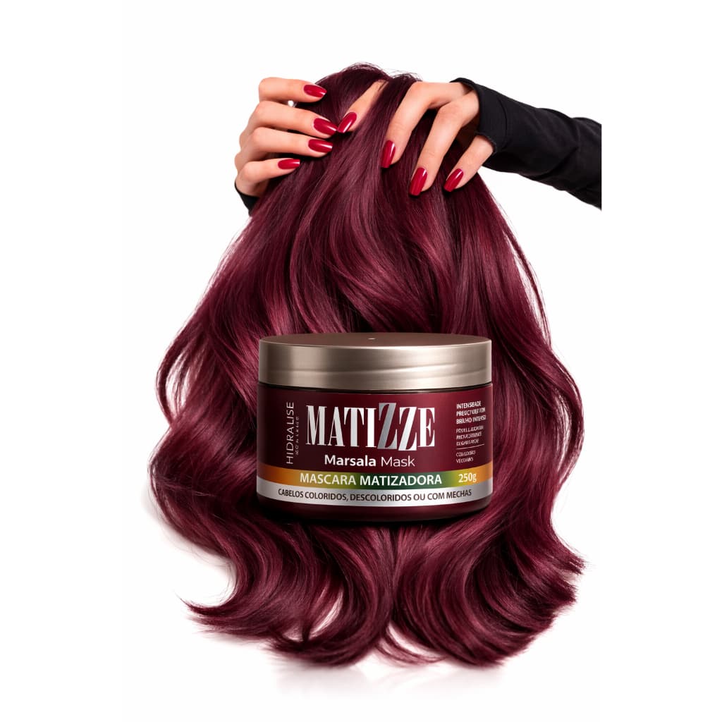 Máscara tonalizante S/ Amônia marsala (vinho)  - Nova Formula Rende 3x Mais MATIZZE MARSALA