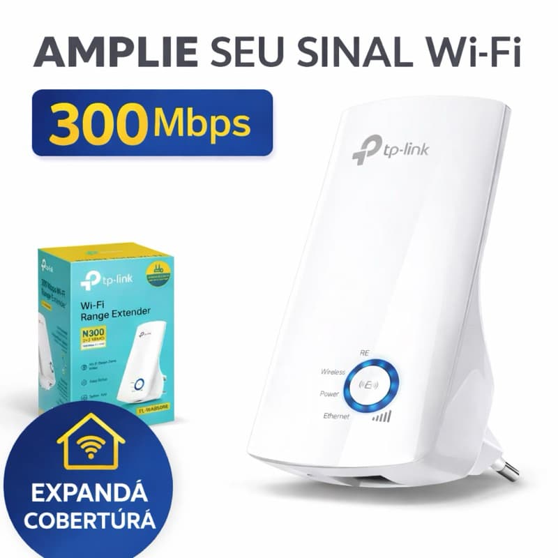 Repetidor De Sinal Wifi Expansor WirelessTl-Wa850re 300 Mbps Tp-Link Repetidor Wifi