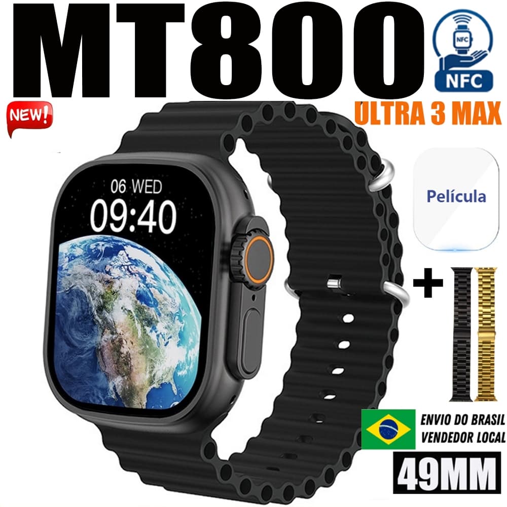 2026 MT800 Ultra 3 MAX Mais Recente Smartwatch Relógio Inteligente Série IWO 10 2.19Polegadas