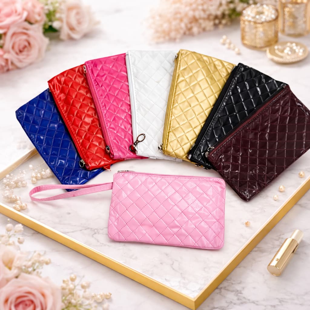 Kit 10 Necessaire de Mão Carteira Porta Celular Documentos Dinheiro Prática Eficiente Compacta