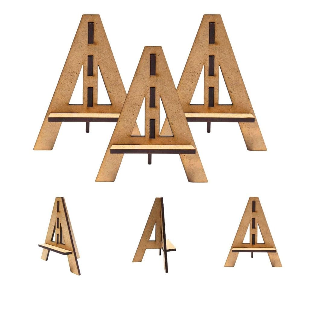 Mini Cavalete MDF Cru para Artesanato Lembrancinhas Decoração de Mesa Vitrine Ambiente