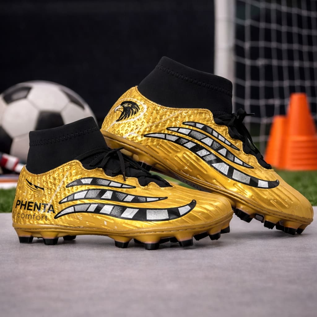 Chuteira Infantil Botinha Campo Gramado Original Phenta Calçados Estilo  Cano Alto