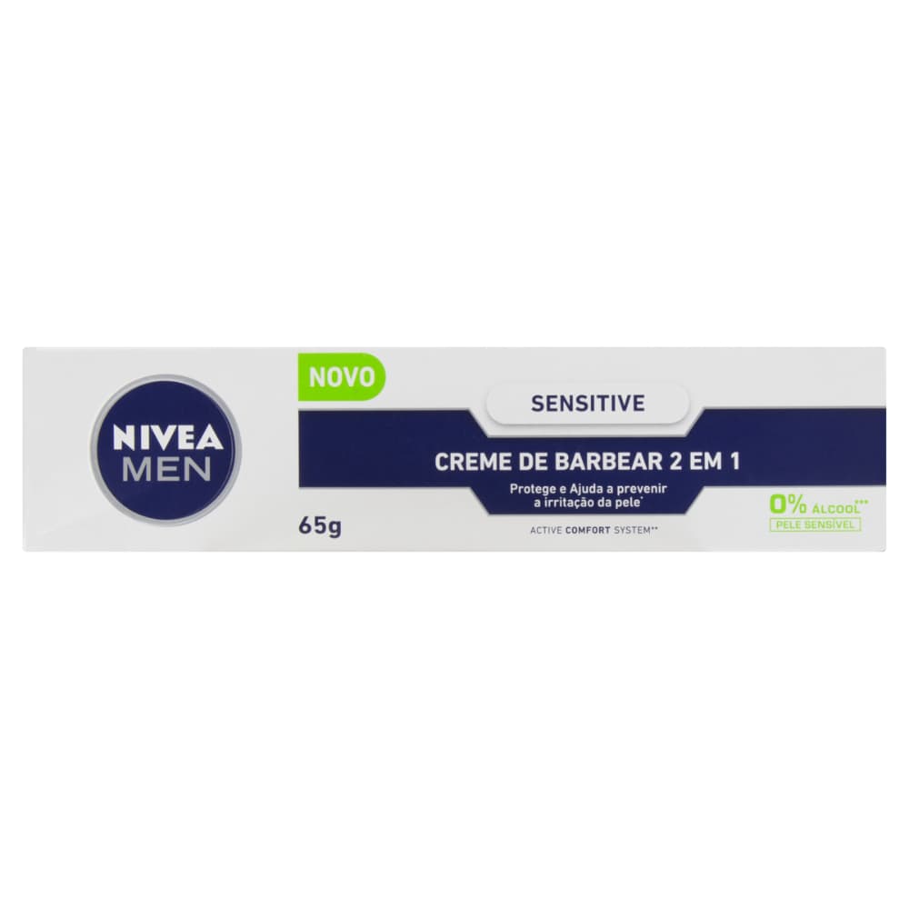 Nivea Men Sensitive 65g | Creme de Barbear 2 em 1