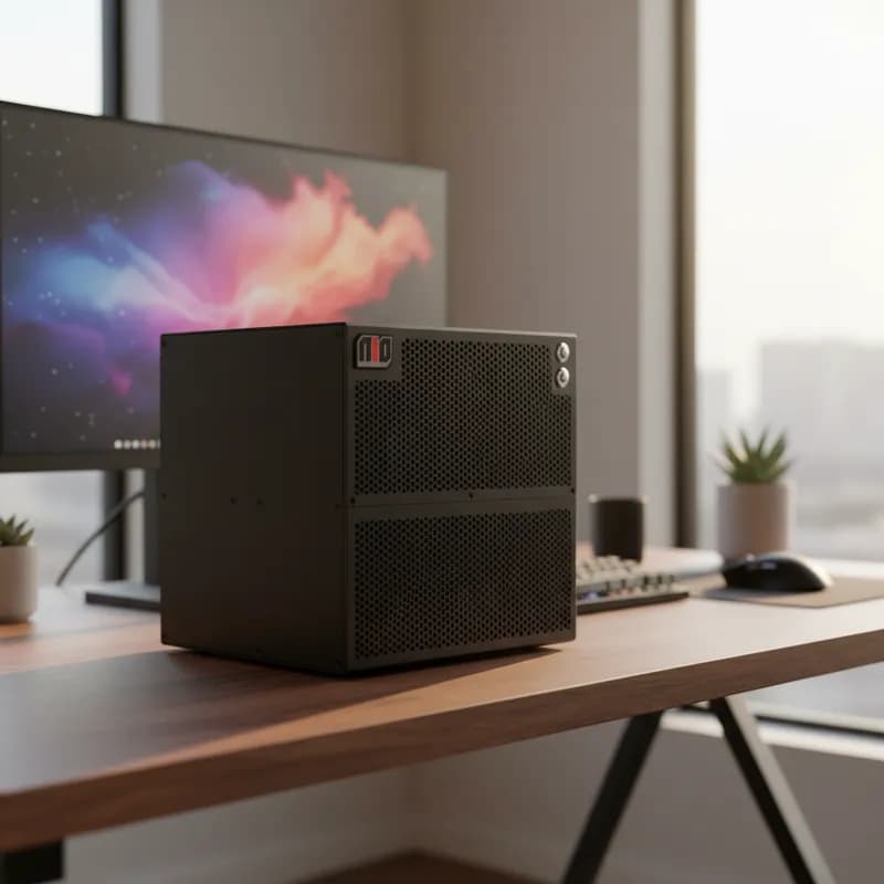 Gabinete NAS N10 - MATX, 2 SSD, 8 HDD, FONTE SFX (PRETO)