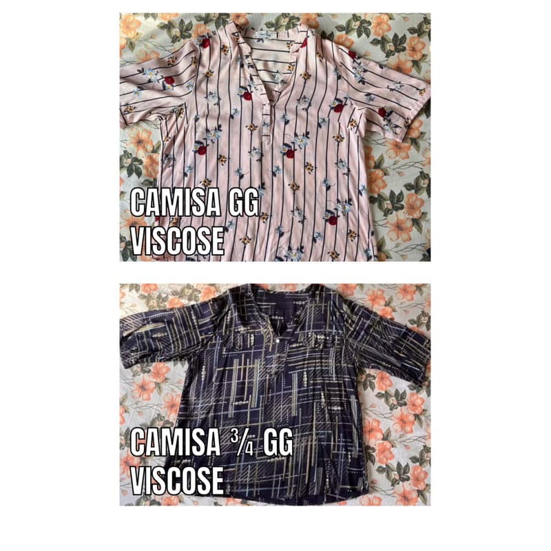 kit duas camisas viscose feminina GG