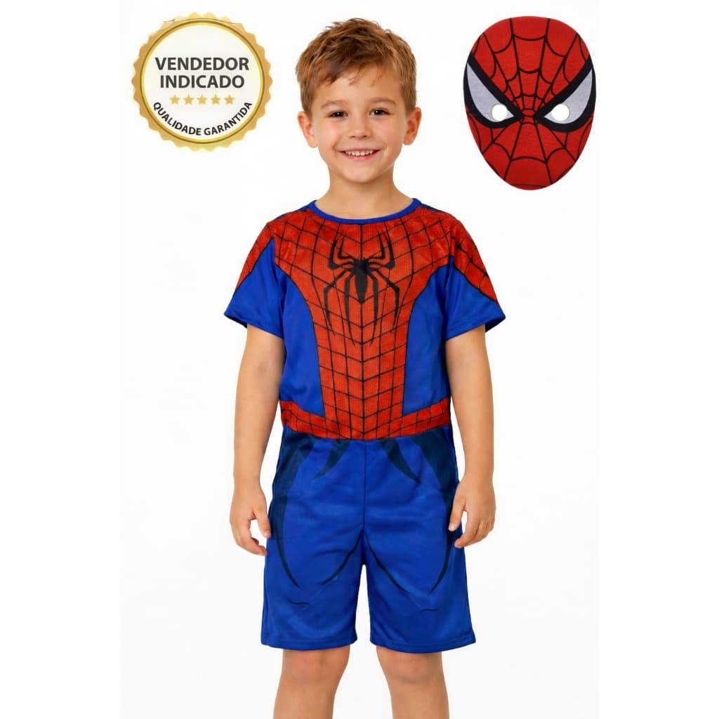 Roupa Infantil Fantasia Festa Aniversário Personagens Homem Aranha