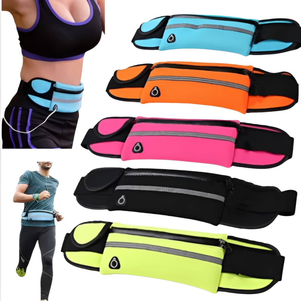 Pochete Porta Celular Fitness Impermeável Neoprene 3 compartimentos Corrida Academia Ciclisrmo