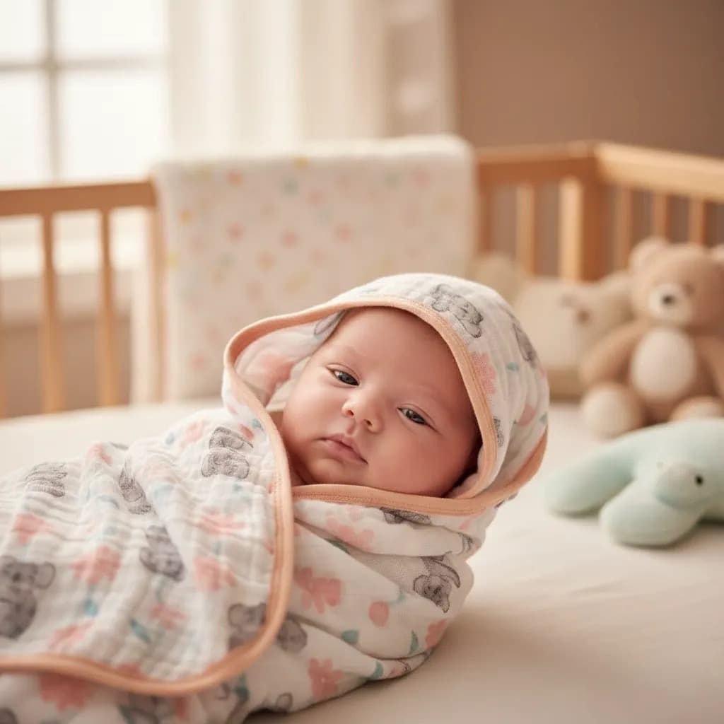 Toalha de Banho Bebê Soft Com Capuz Macia 3 Camadas o Enxoval Menino Menina