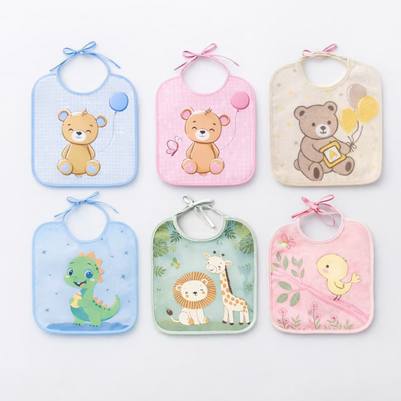 Babador Bebê Kit 3 Peças Algodão Impermeável com Forro Incomfral