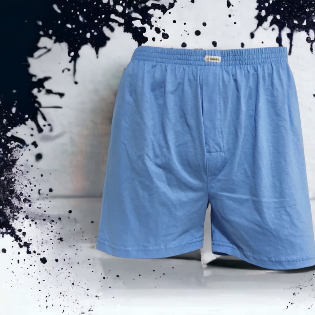 KIT 3 CUECA SAMBA CANÇÃO SHORTS PIJAMA DORMIR CLASSICA TRADICIONAL 100% ALGODÃO AZUL/MARRON/CINZA CHUMBO ANTIALERGICO