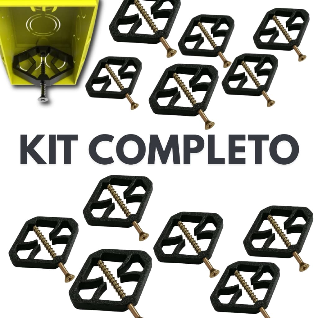 Kit Salva Caixinha De Luz Tomada Interruptor Elétrico Reparo Instalação Salva Caixas de Parede
