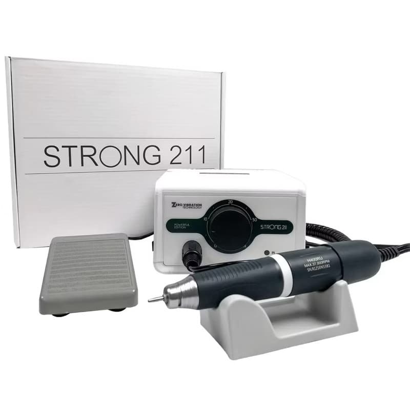 Motor Strong 211 Lixadeira de Unha Profissional  Manicure 35 ate 45000RPM Bivolt