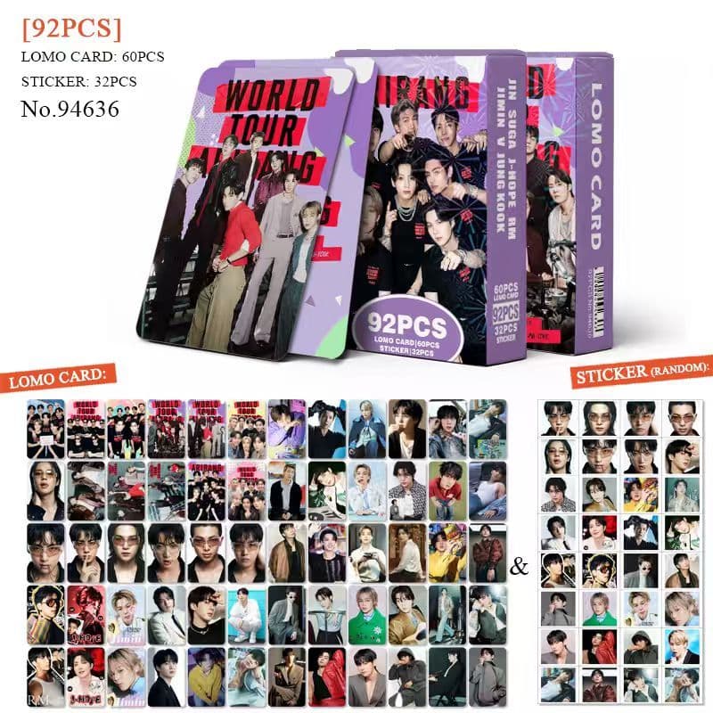 K-POP 60pcs/box com 32pcs adesivo BTS Photocard Pronto Para Ser Cartão LOMO Postal De Coleção