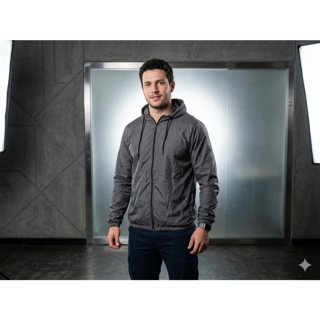 Corta Vento Jaqueta Impermeável Masculina Confortável Térmica Com Capuz e Bolsos