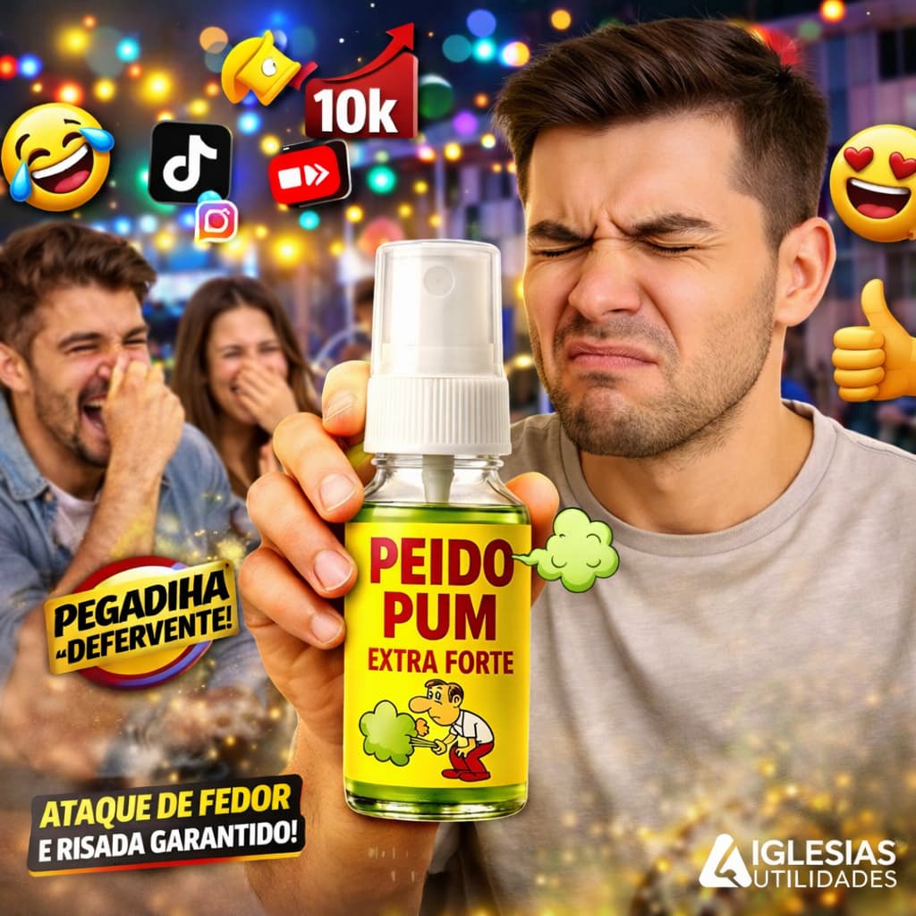 Peido Spray de  Pum Pegadinha Super Forte - Zoação Garantida - Pegadinha - Trolagem TikTok