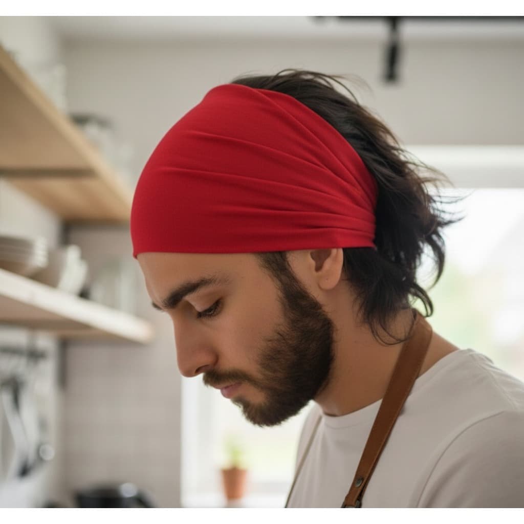 Bandana de Cabeça-Faixa de Cabelo-Bandana de cozinha-Bandana para Esporte-Corrida-Acadamia