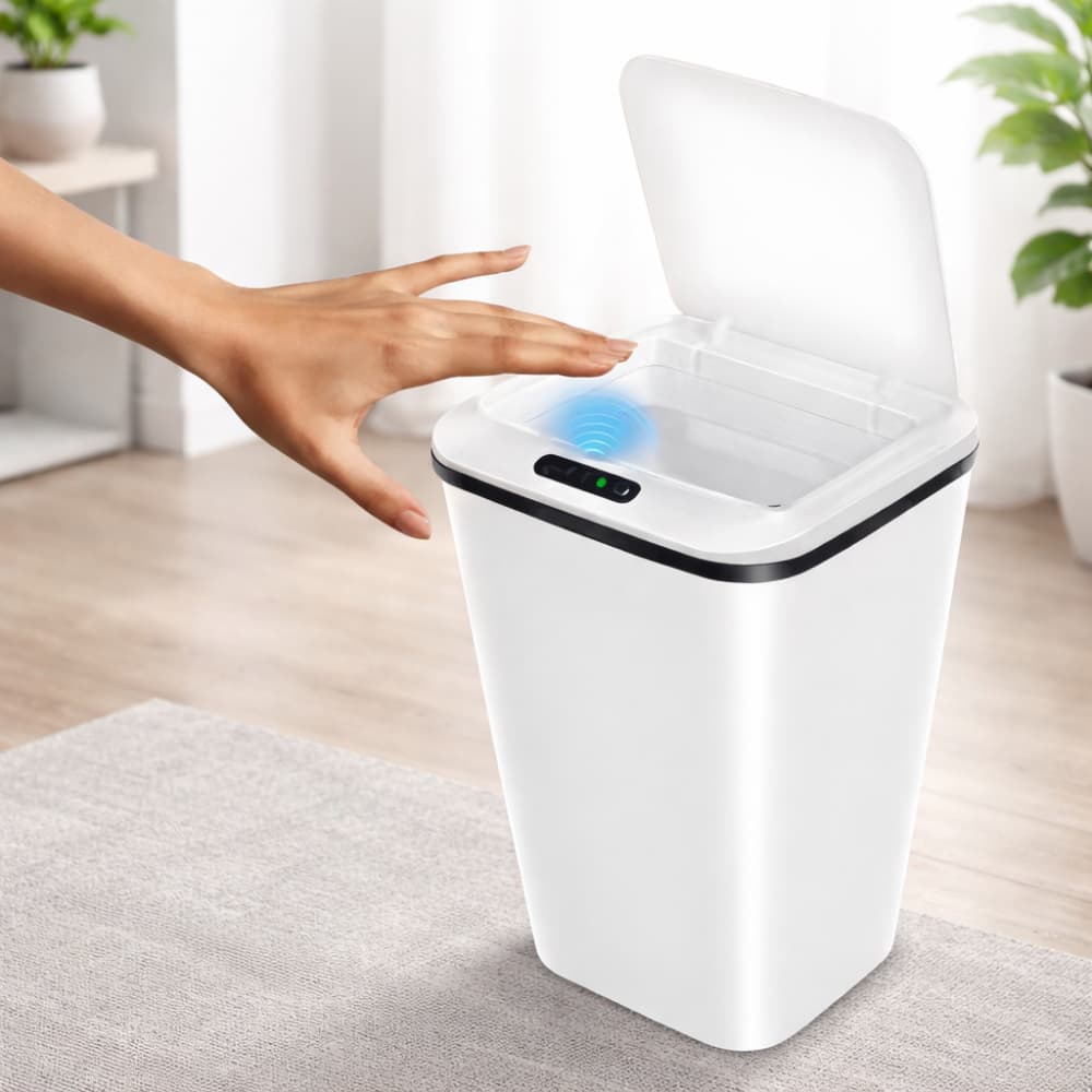 Lixeira com Sensor Automática Inteligente Abre Fácil semToque  16 Litros Banheiro  Cozinha Anti Odor