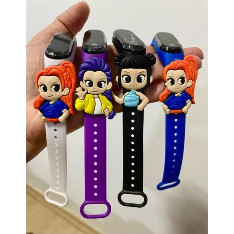 Relógio Digital Infantil Guerreiras do K-Pop para Meninas