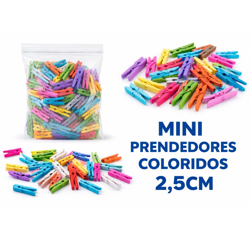Kit 10 Mini Prendedores Coloridos Sortidos