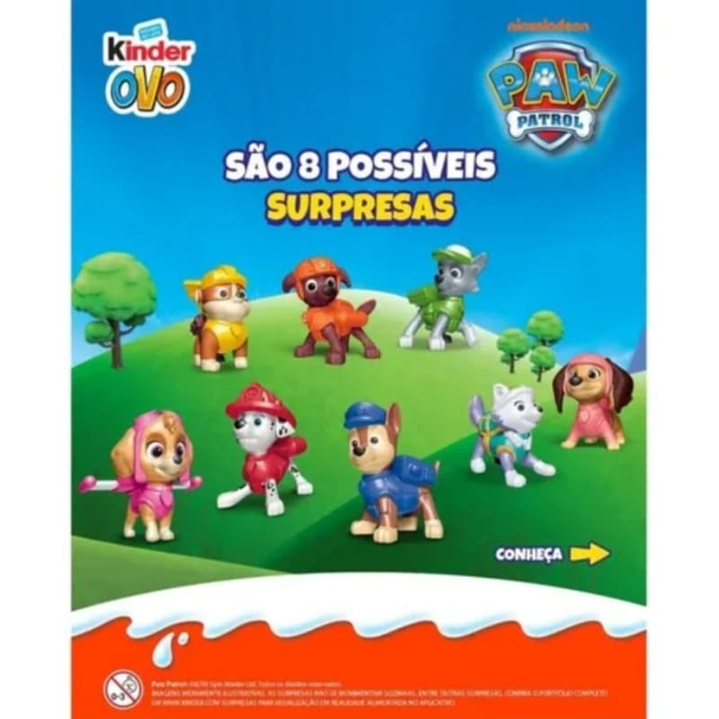Brinquedos Kinder Ovo Patrulha Canina