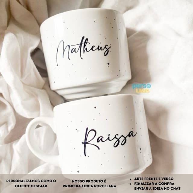 Xícara Personalizada com Nome | Casamento, Padrinhos, Batizado, Aniversário, Logo | 180ml