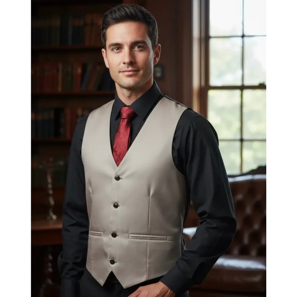 colete social masculino microfibra+gravata sortida varias cores tecido premium