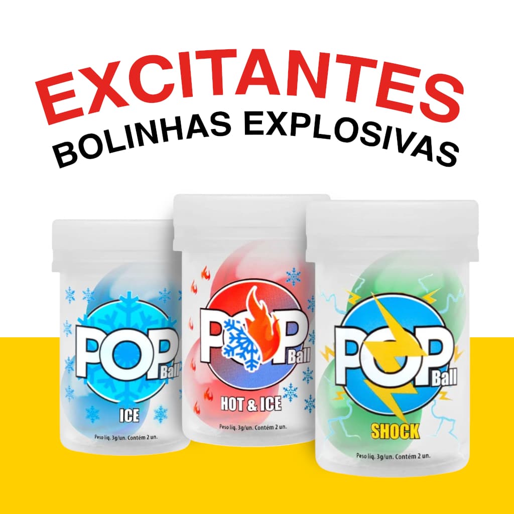 Kit 8 Bolinhas Lubrificante Esquenta Esfria Treme Sex Shop Explosivas e Funcionais