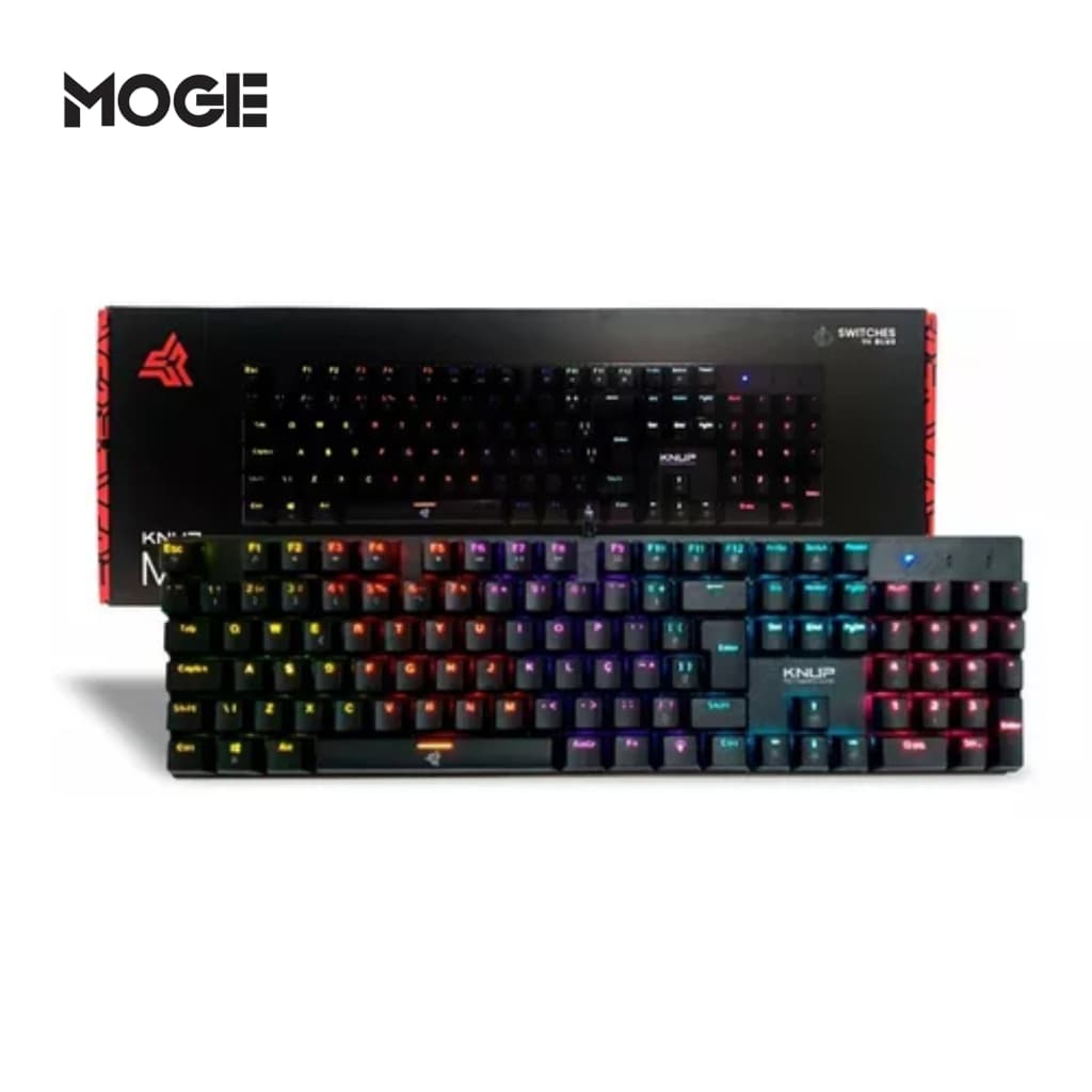 Teclado Gamer Mecânico RGB | USB | Switch Blue | ABNT2 Português | LED Multicolor