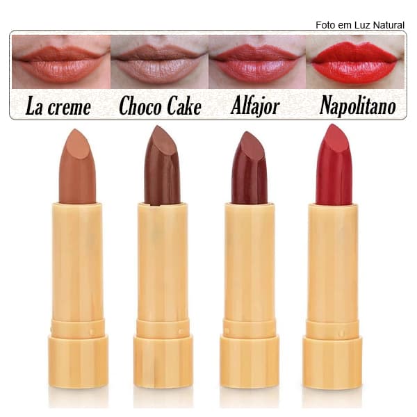 Batom Soft Matte Choco Fun FZ20086 FZ20098 | Hidratante com Óleo de Rícino e Cheirinho de Chocolate