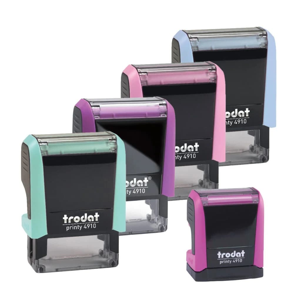 CARIMBO AUTOMÁTICO PERSONALIADO TRODAT 4910 LINHA P4 TAMANHO 25MM X 10MM