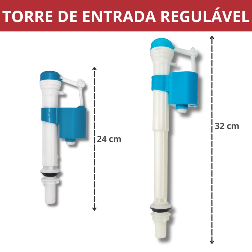 TORRE DE ENTRADA UNIVERSAL REPARO BOIA EMBUTIDA DESCARGA CAIXA ACOPLADA VASO MECANISMO DE ENTRADA
