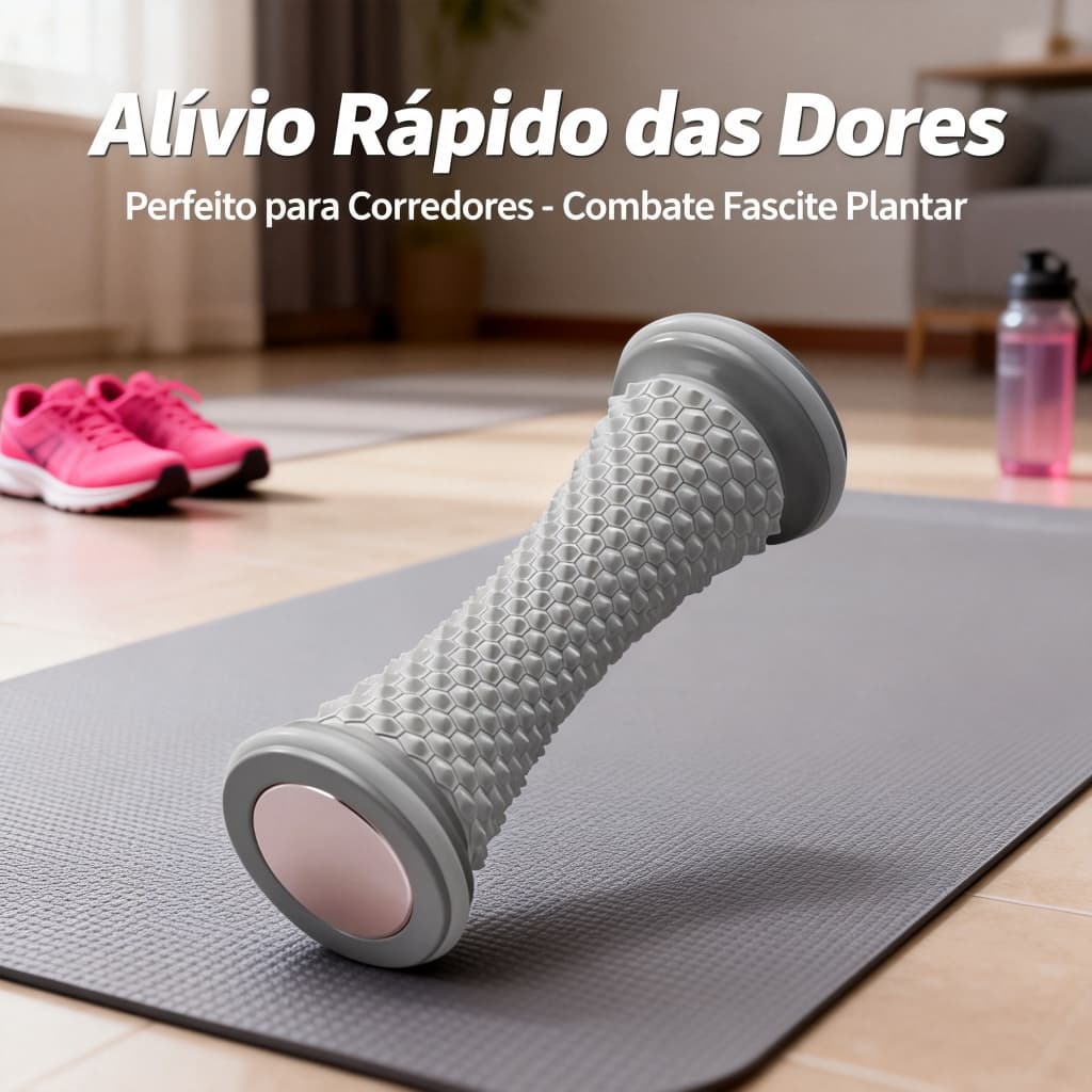 Massageador de Pés Portátil com Pontos Gatilho – Ideal para Aliviar Dores e Fascite Plantar em Corredores e Profissionai