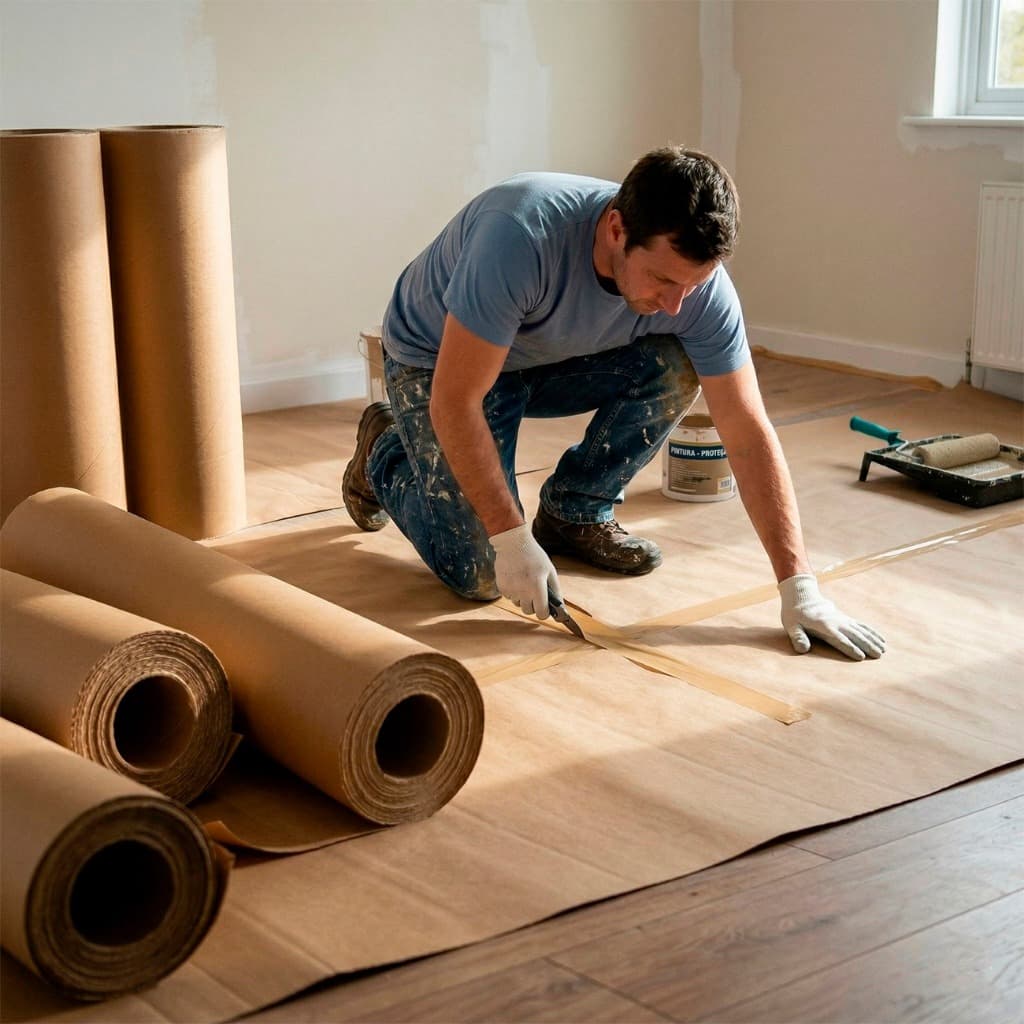 Bobina Papelão Ondulado 1x10m/20m/30m/50m - Proteção Piso Reforma Pintura Salva Chão Casa Artesanato