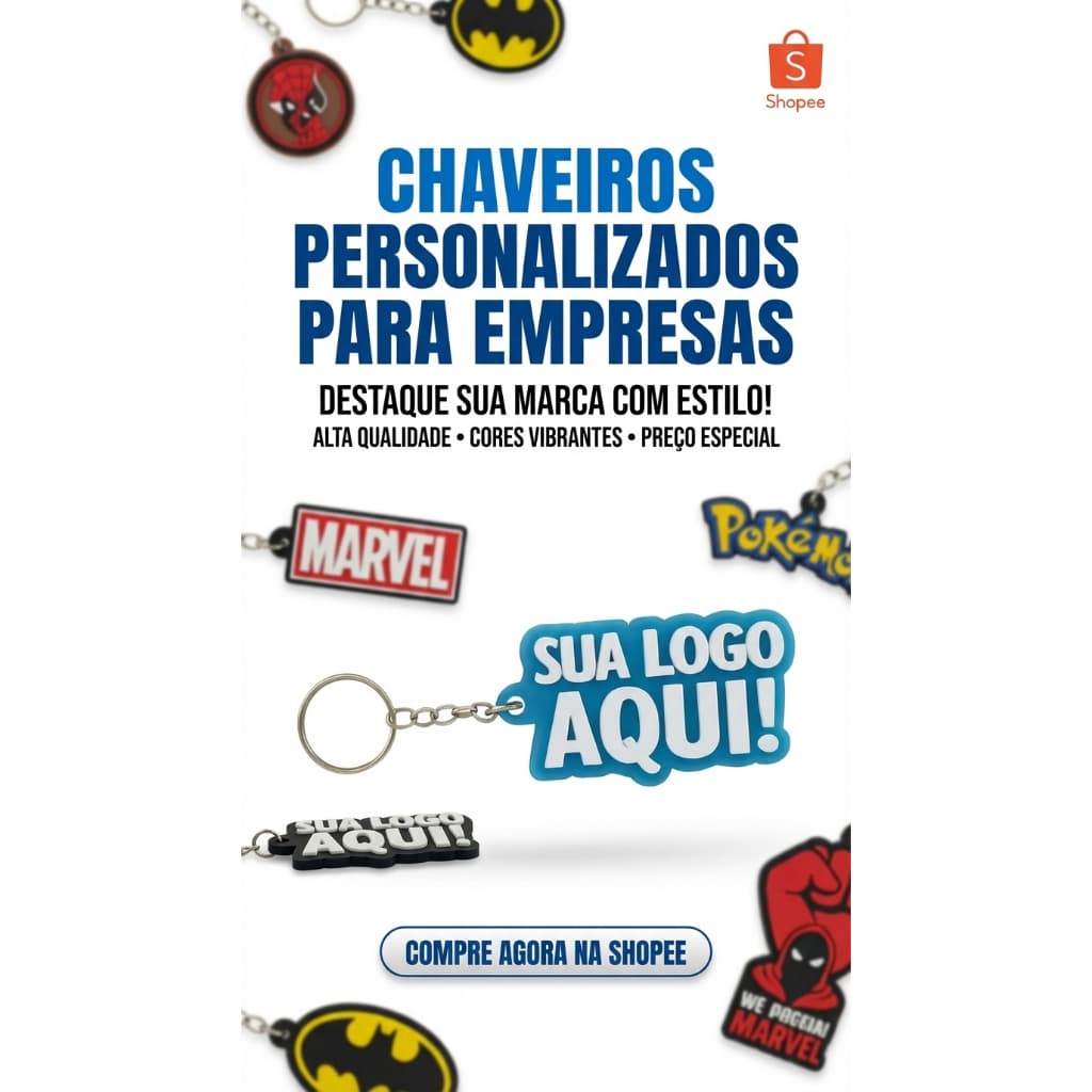 Chaveiros Personalizados com Logo – Ideal para Empresas, Brindes e Divulgação