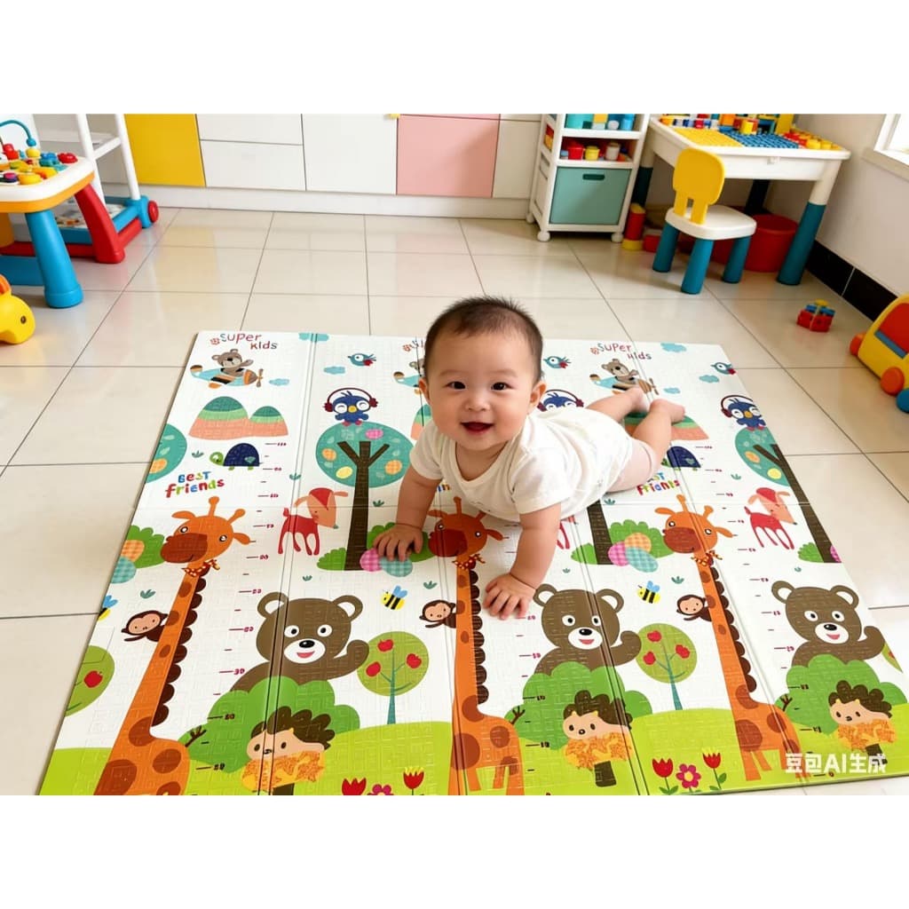 Tapete Bebê XPE 7mm 180x120/200x180cm  Antiderrapante | À Prova d'Água e Dobrável em