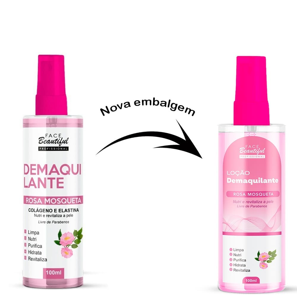 Demaquilante Facial de Rosa Mosqueta Face Beautiful 100ml