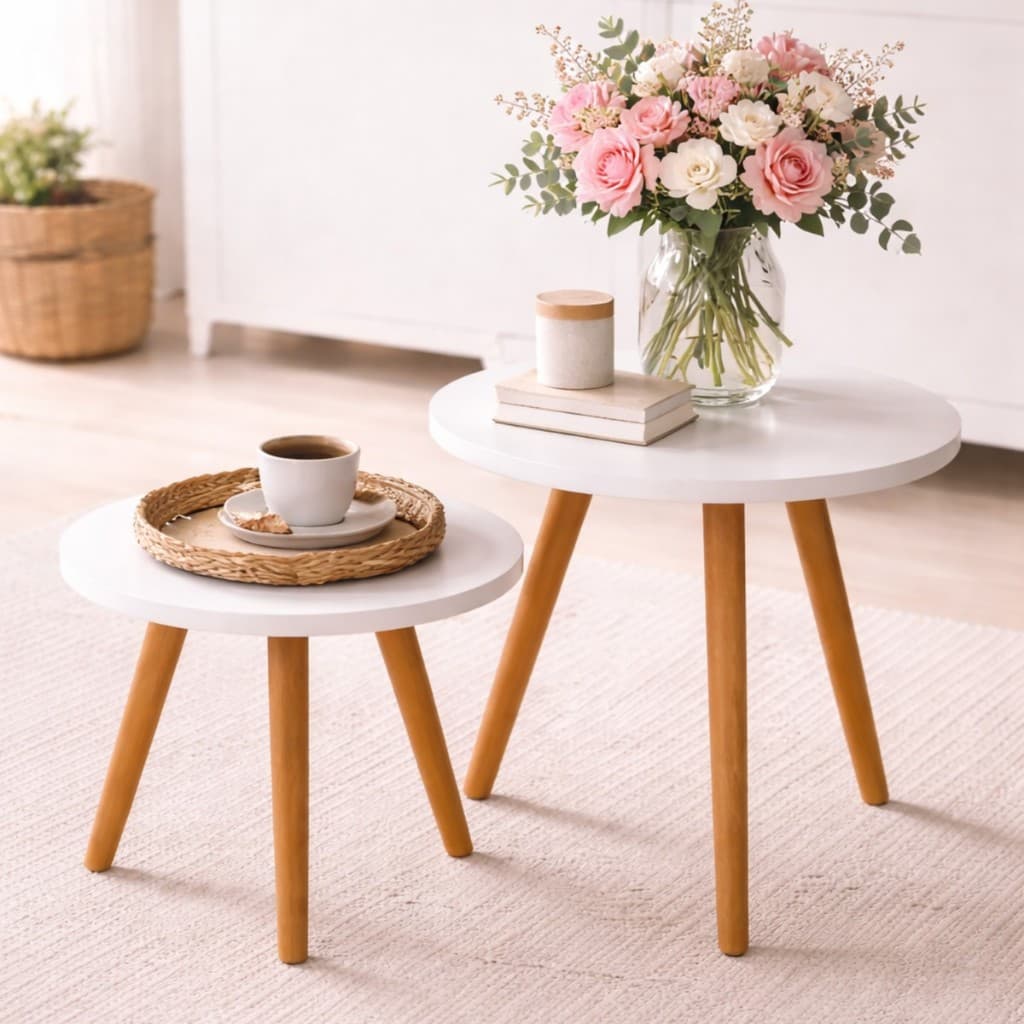 KIT DE MESA CANTO PÉ PALITO 2 TRIPÉS FOSCA 29X30