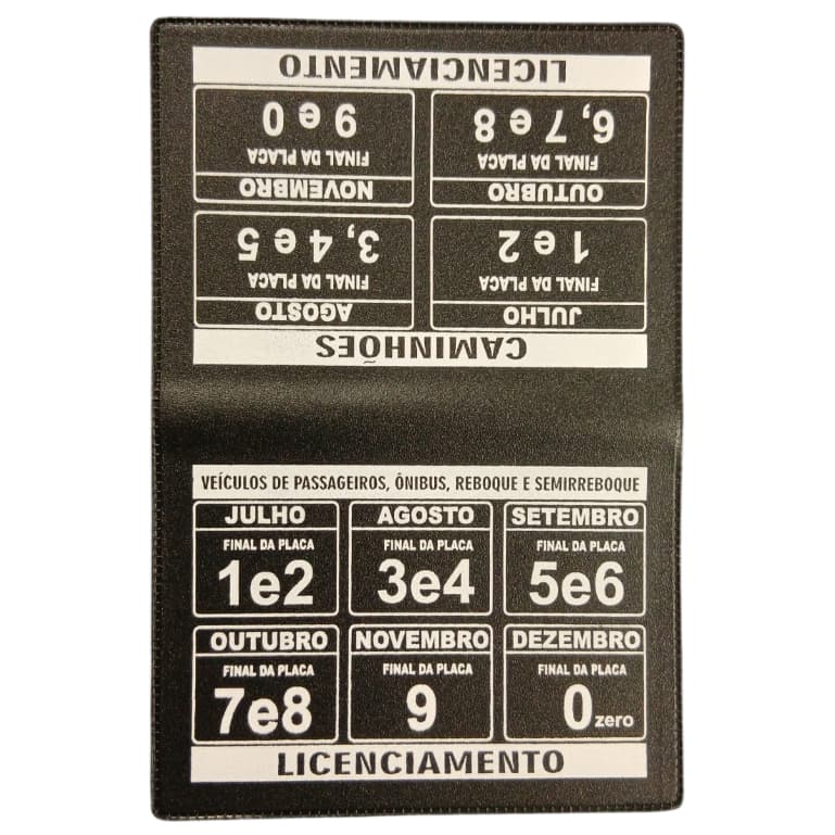 Porta Documentos de Veículo Em PVC